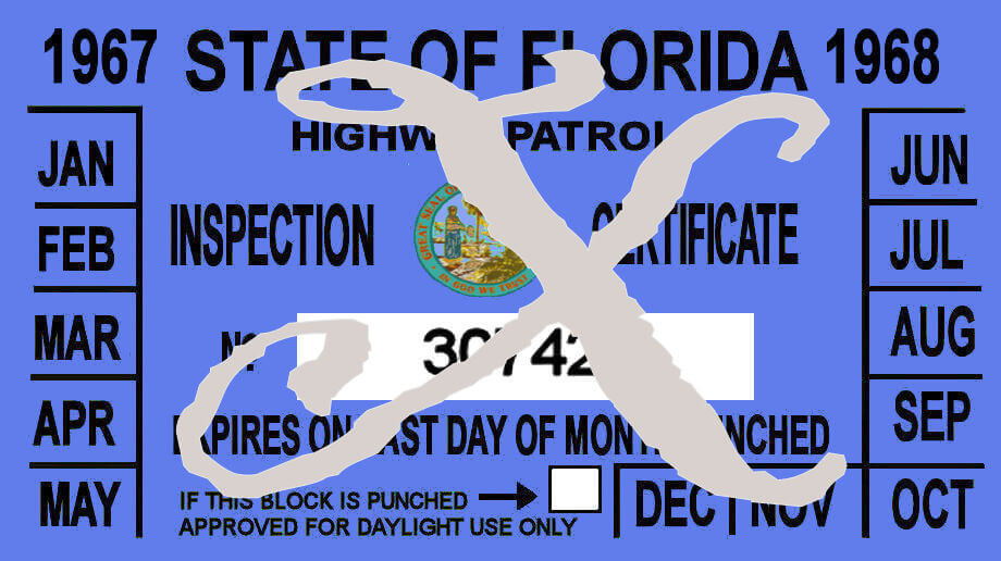 (image for) 1967-68 Florida Inspection sticker